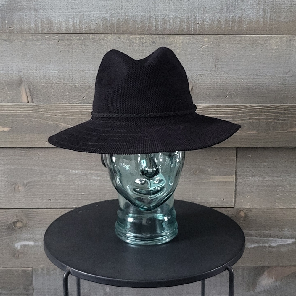 Urban Outfitters Black Woven Hat With Rope Detail